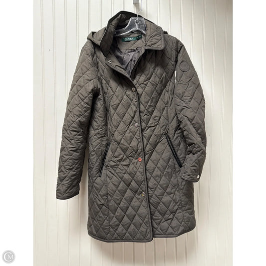 Coat Puffer & Quilted By Ralph Lauren In Grey, Size: M