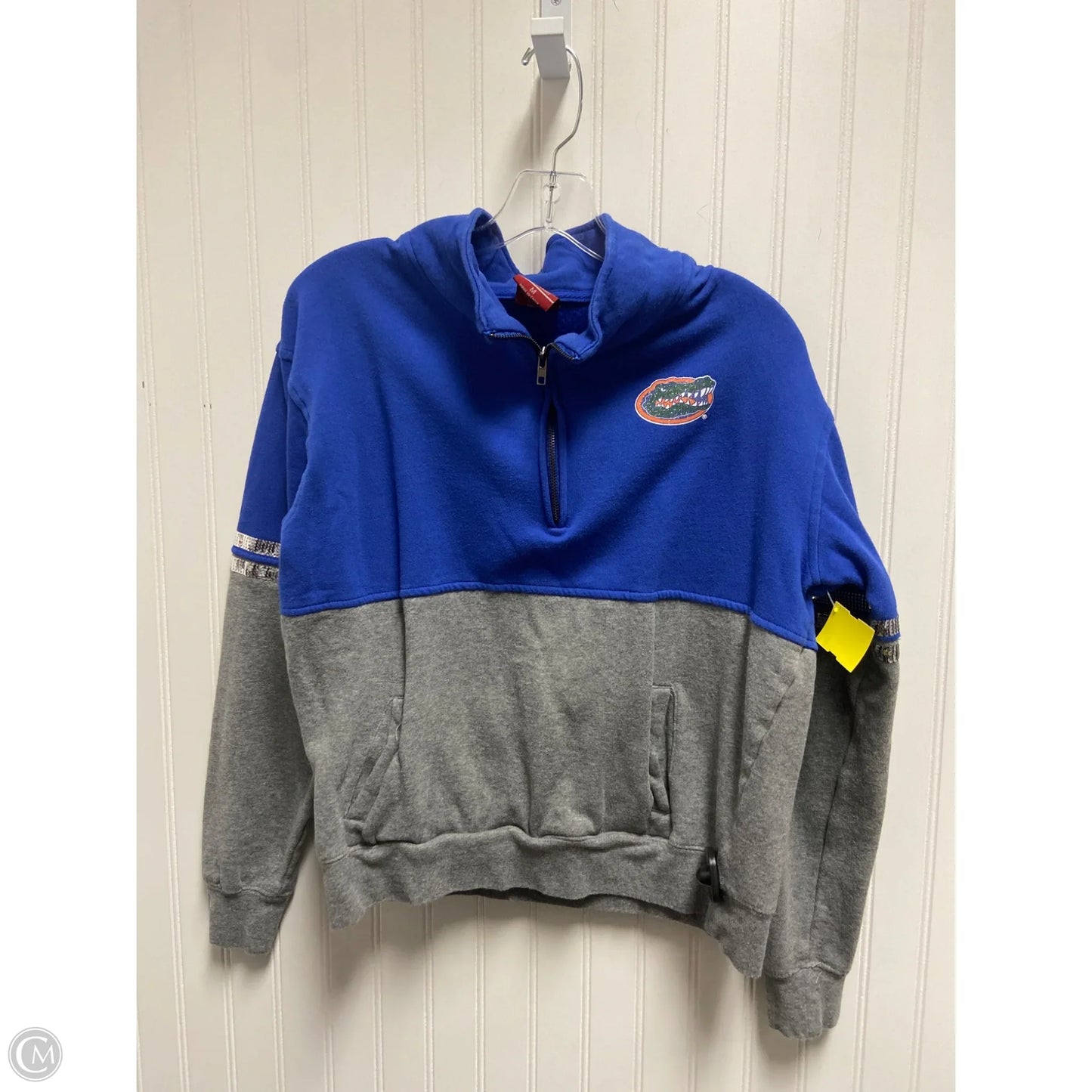 Athletic Sweatshirt Collar By Clothes Mentor In Blue & Grey, Size: M