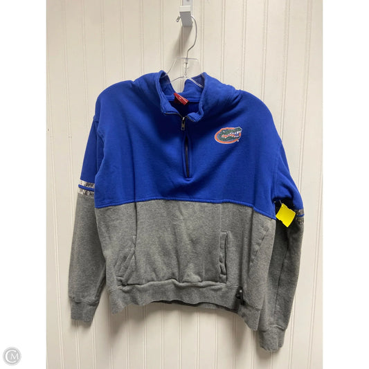 Athletic Sweatshirt Collar By Clothes Mentor In Blue & Grey, Size: M