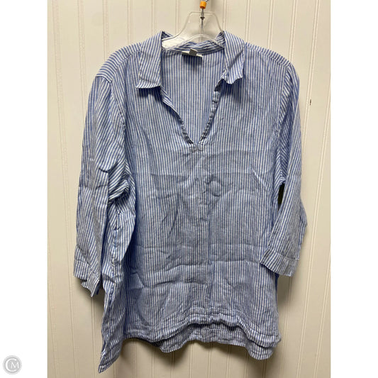 Top Long Sleeve Basic By J. Jill In Striped Pattern, Size: L