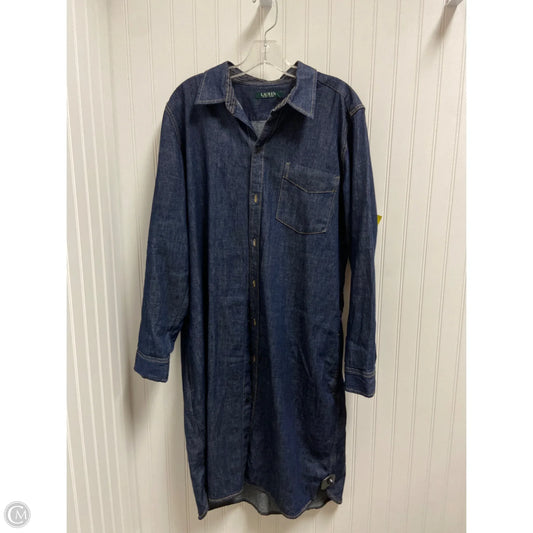Dress Casual Maxi By Ralph Lauren In Blue Denim, Size: Xl