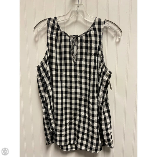 Top Sleeveless Basic By Loft In Black & White, Size: M