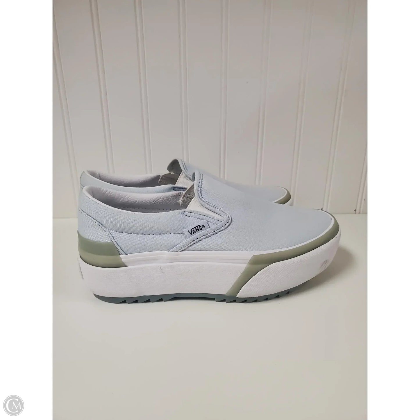 Shoes Sneakers Platform By Vans In Blue & Green, Size: 6