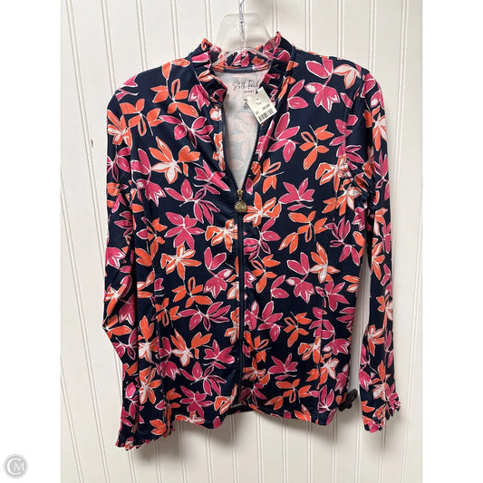 Athletic Jacket By Stella Parker In Black & Pink, Size: S