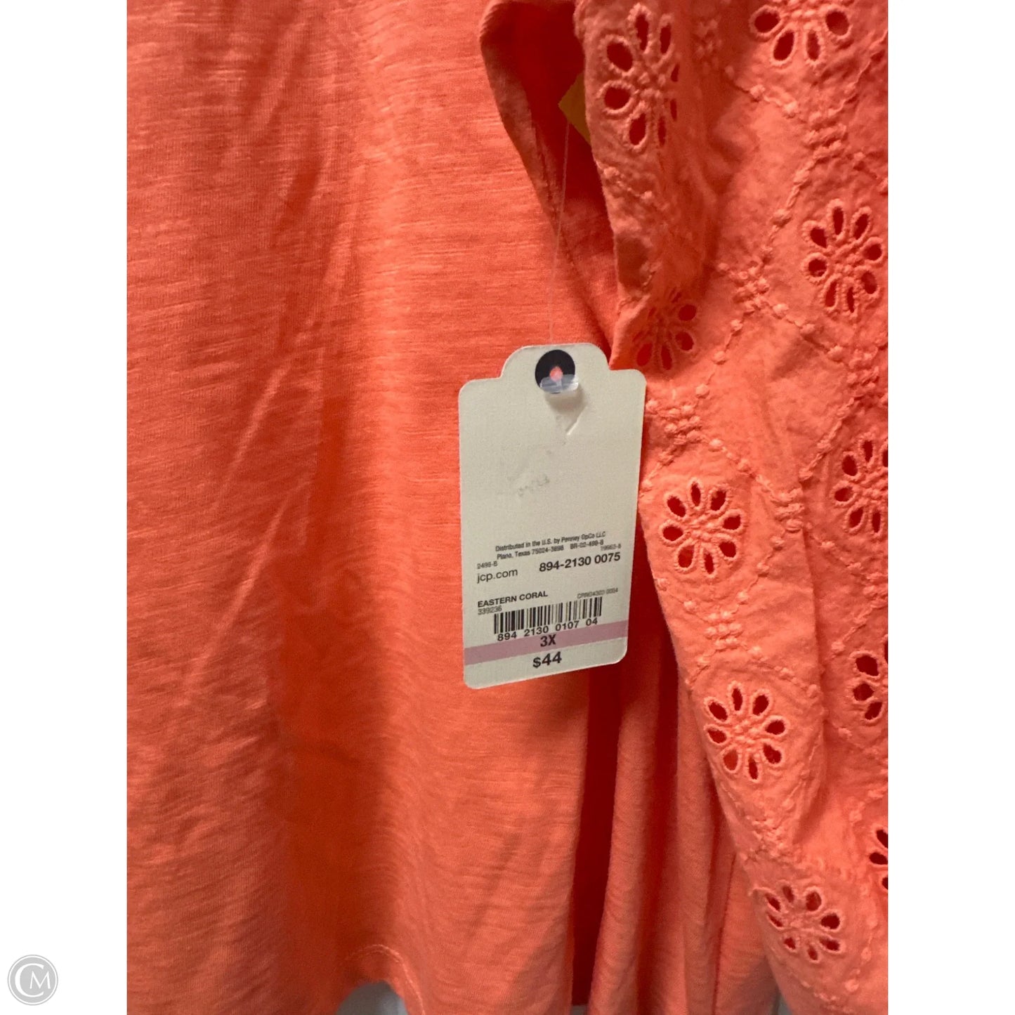 Top Long Sleeve By St Johns Bay In Orange, Size: 3x