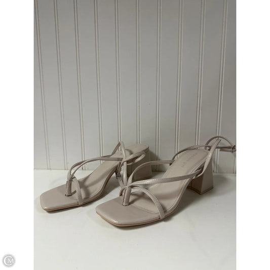 Sandals Heels Block By Madden Girl In Beige, Size: 10