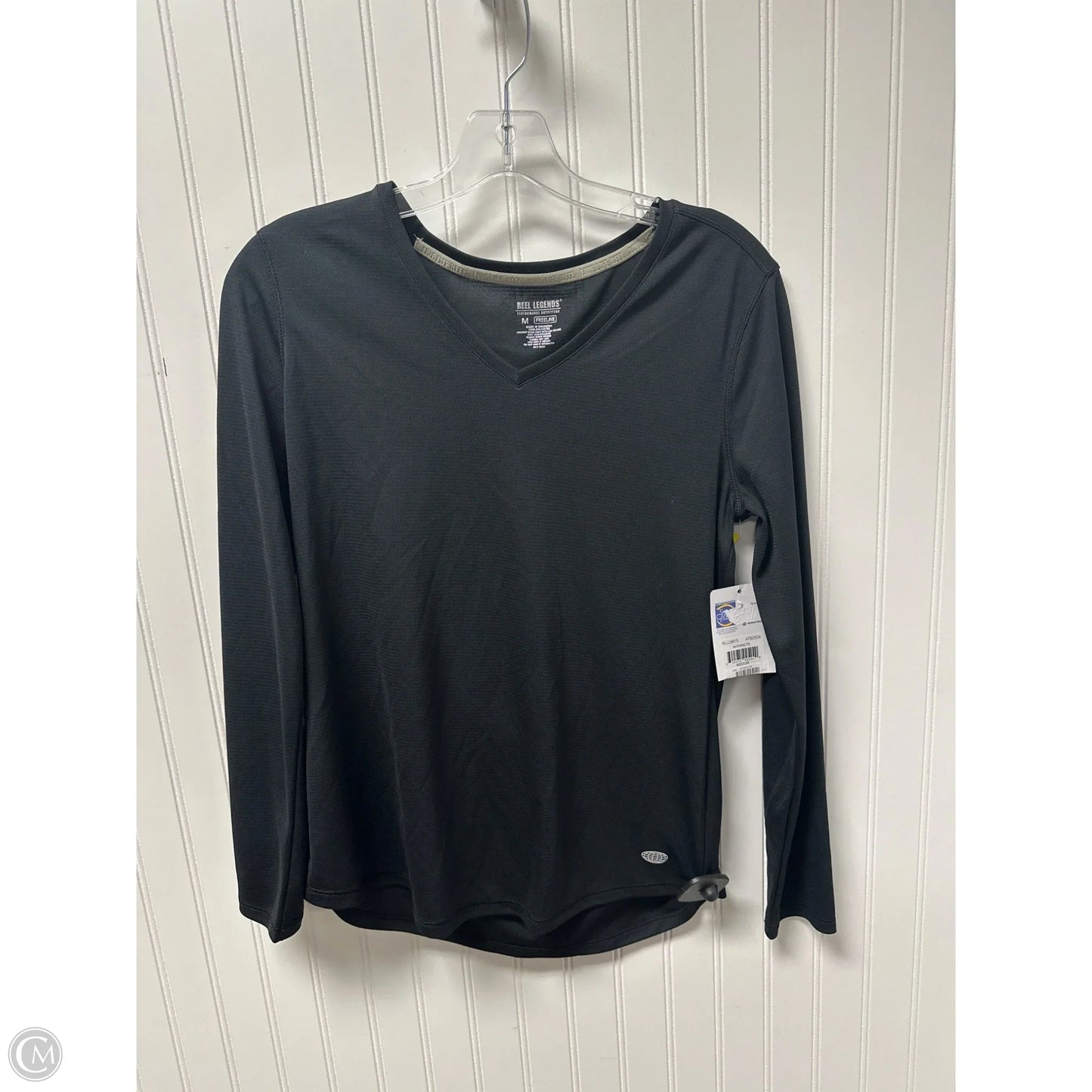 Athletic Top Long Sleeve Crewneck By Reel Legends In Black, Size: M