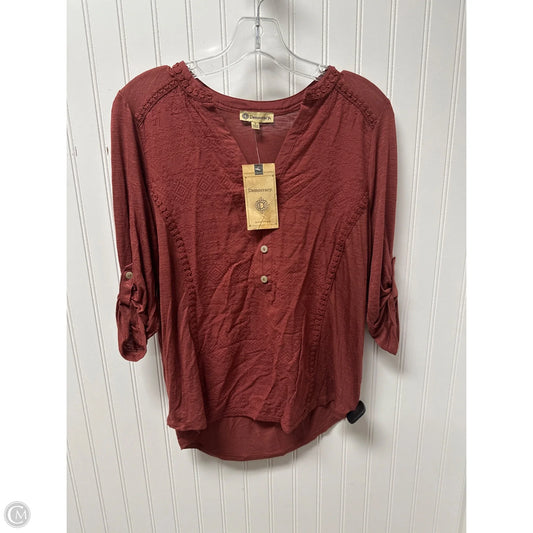 Top Long Sleeve By Democracy In Orange, Size: S