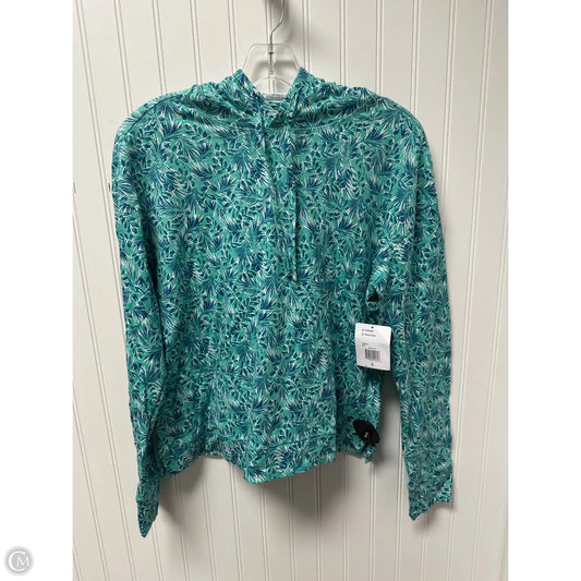 Athletic Top Long Sleeve Hoodie By Reel Legends In Green, Size: S