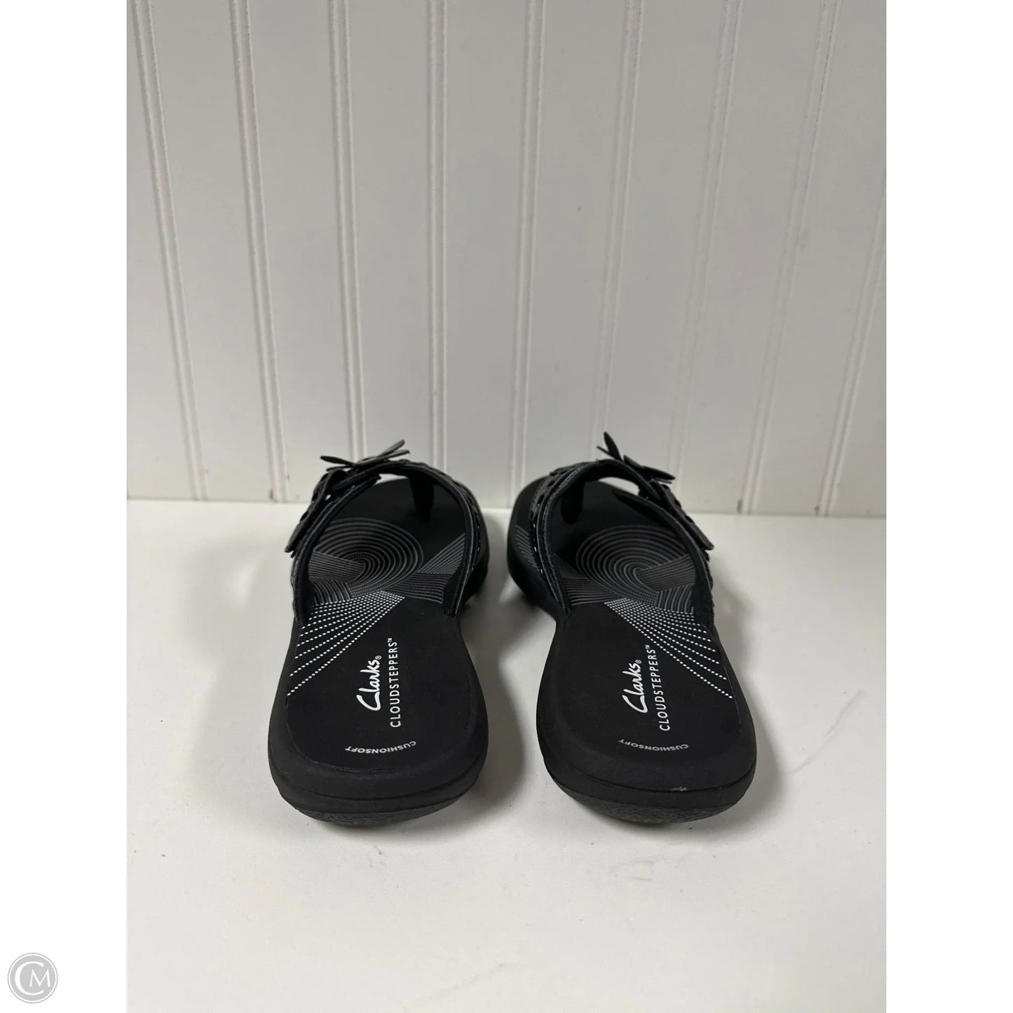 Sandals Flip Flops By Clarks In Black, Size: 7