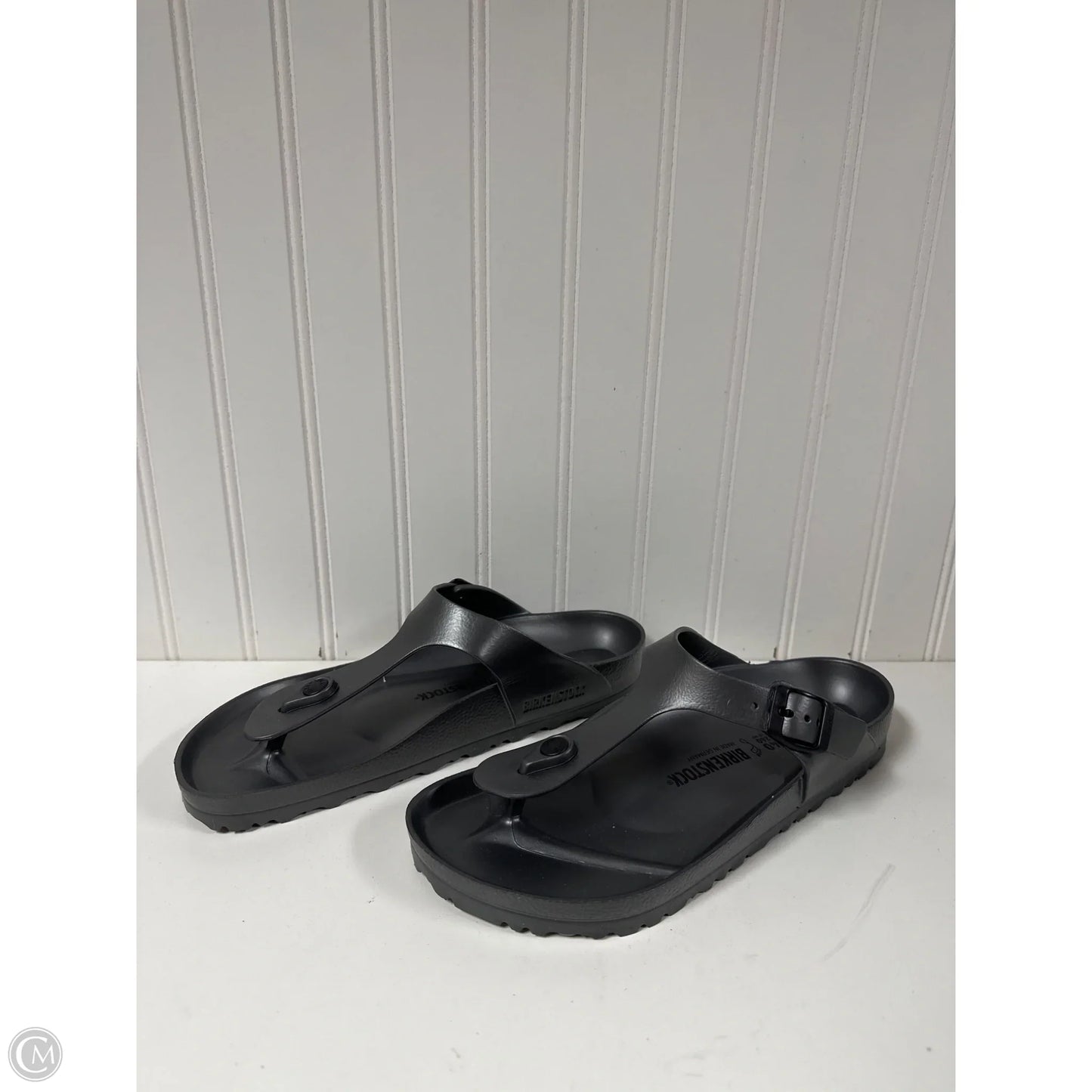 Sandals Flats By Birkenstock In Grey, Size: 9