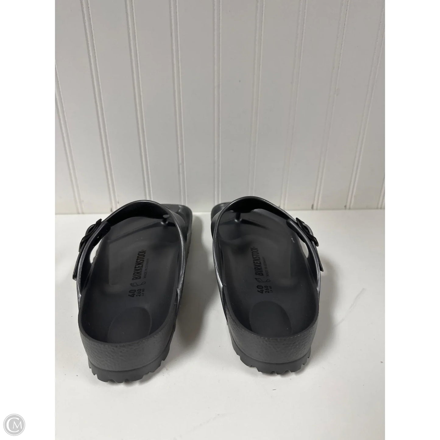 Sandals Flats By Birkenstock In Grey, Size: 9