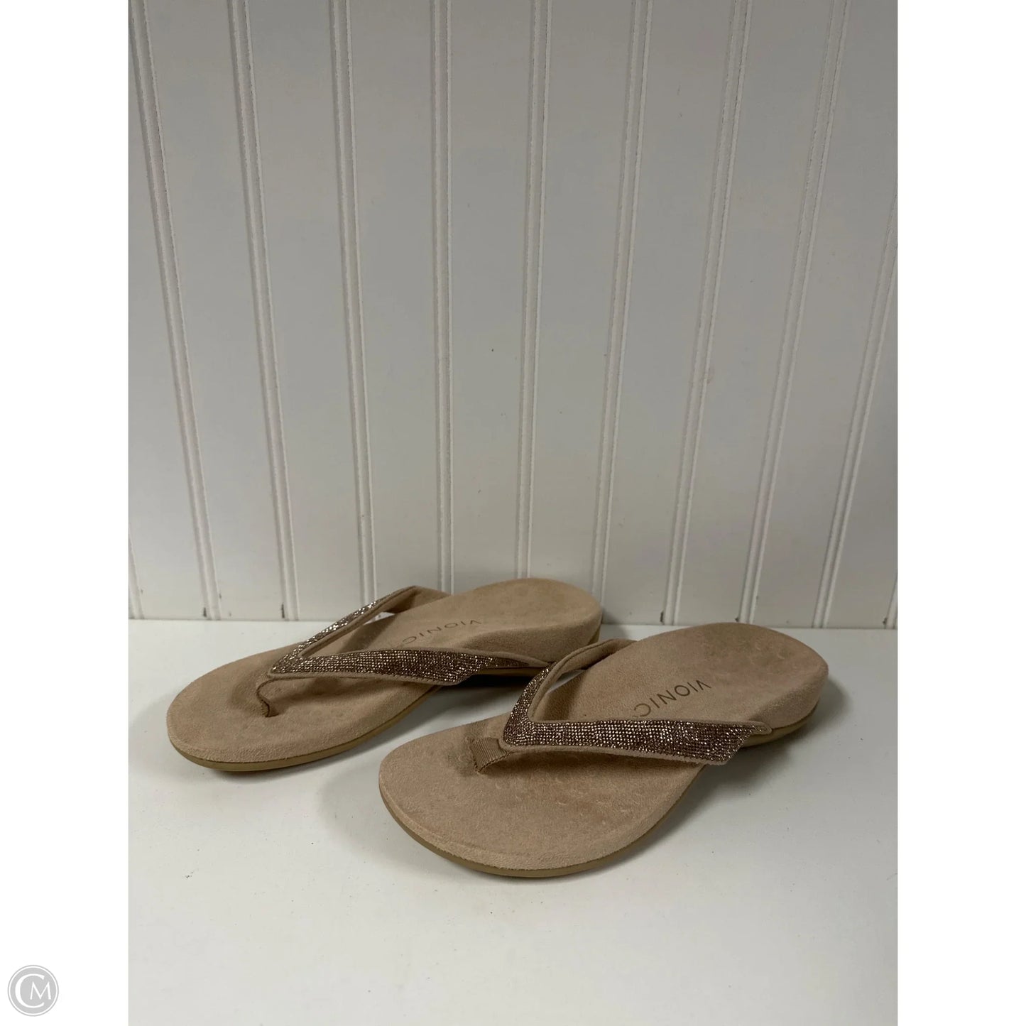 Sandals Flip Flops By Vionic In Beige, Size: 6.5