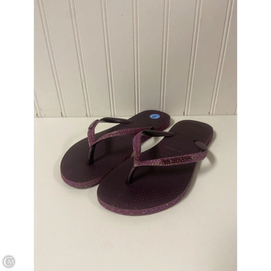 Sandals Flip Flops By Havaianas In Purple, Size: 6