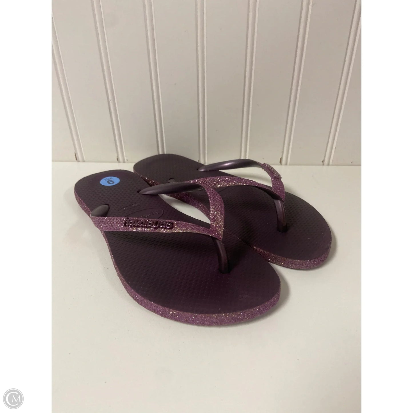 Sandals Flip Flops By Havaianas In Purple, Size: 6