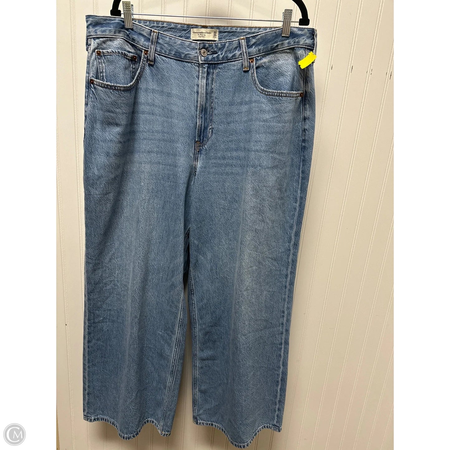 Jeans Wide Leg By Abercrombie And Fitch In Blue Denim, Size: 16