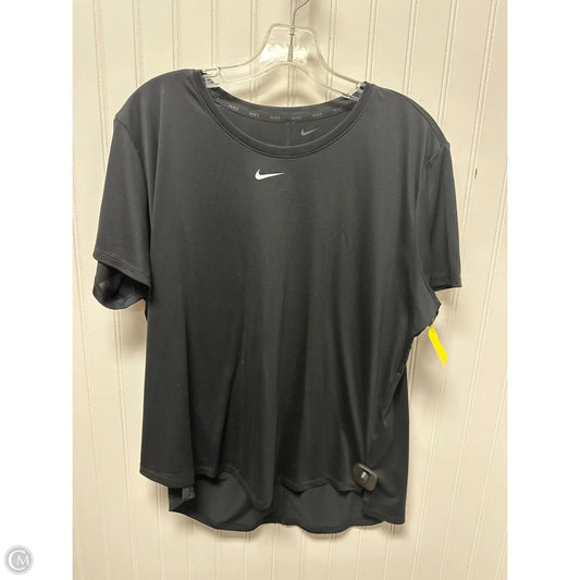 Athletic Top Short Sleeve By Nike In Black, Size: Xl