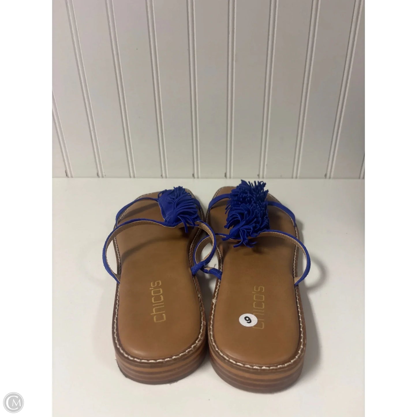 Sandals Flats By Chicos In Blue, Size: 9