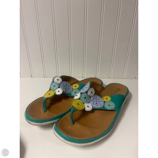 Sandals Flip Flops By Eric Michael London In Green, Size: 8.5