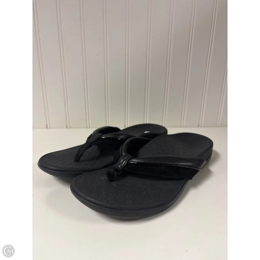 Sandals Flip Flops By Vionic In Black, Size: 9