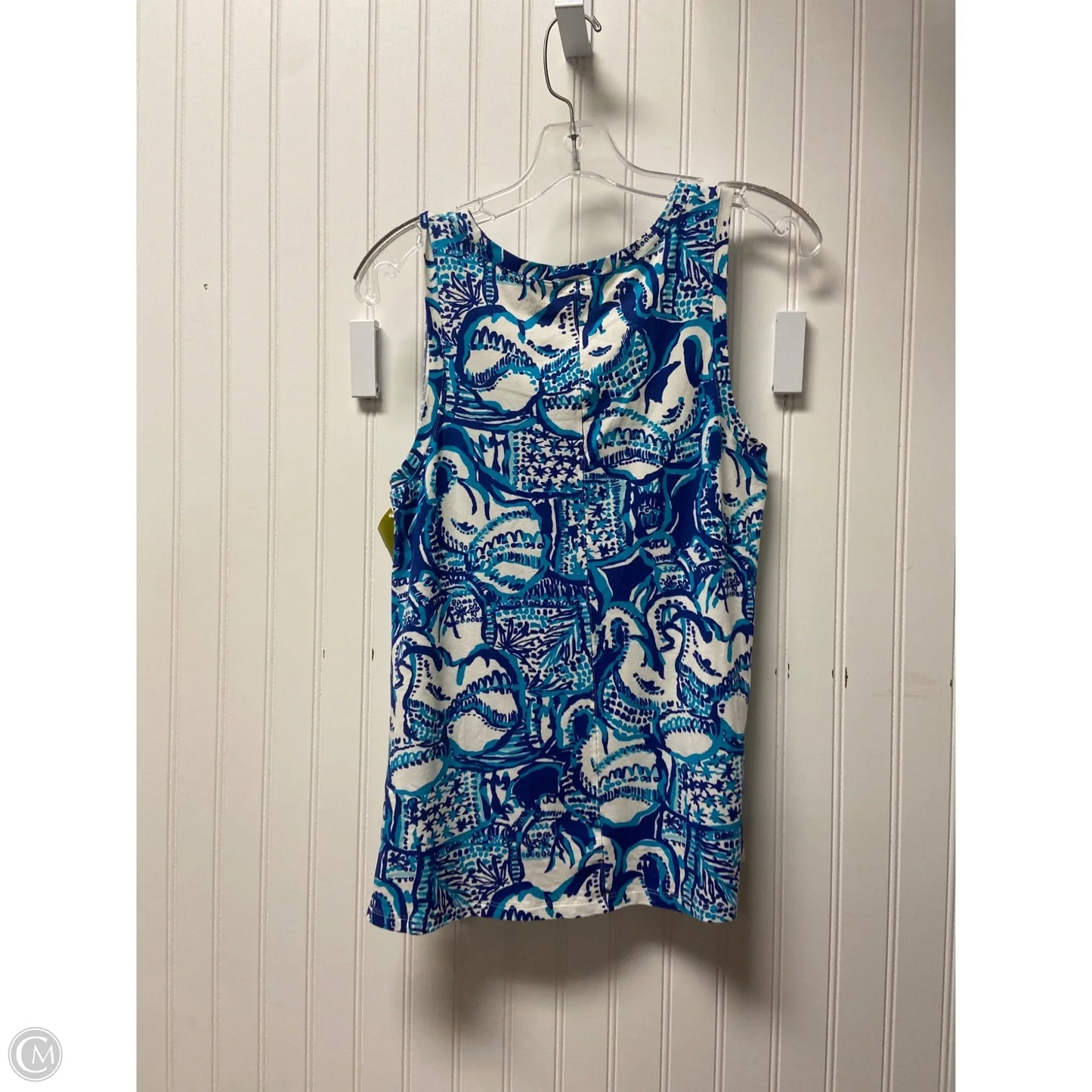 Top Sleeveless Designer By Lilly Pulitzer In Blue & White, Size: S