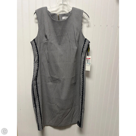 Dress Work By Calvin Klein In Black & White, Size: Xl