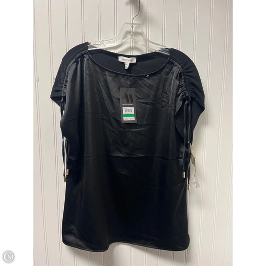 Top Short Sleeve By Nine West In Black, Size: L