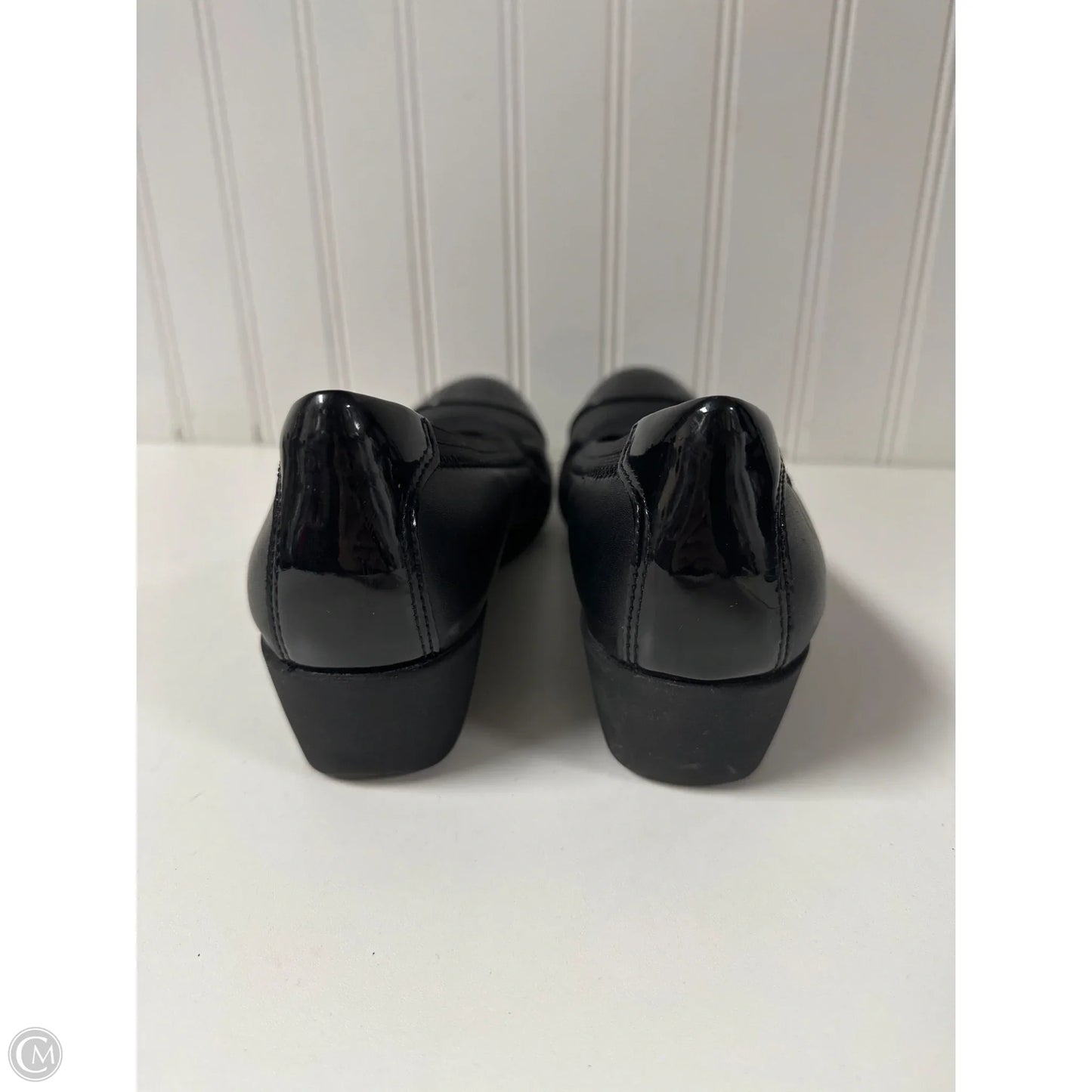 Shoes Heels Wedge By Clarks In Black, Size: 8.5