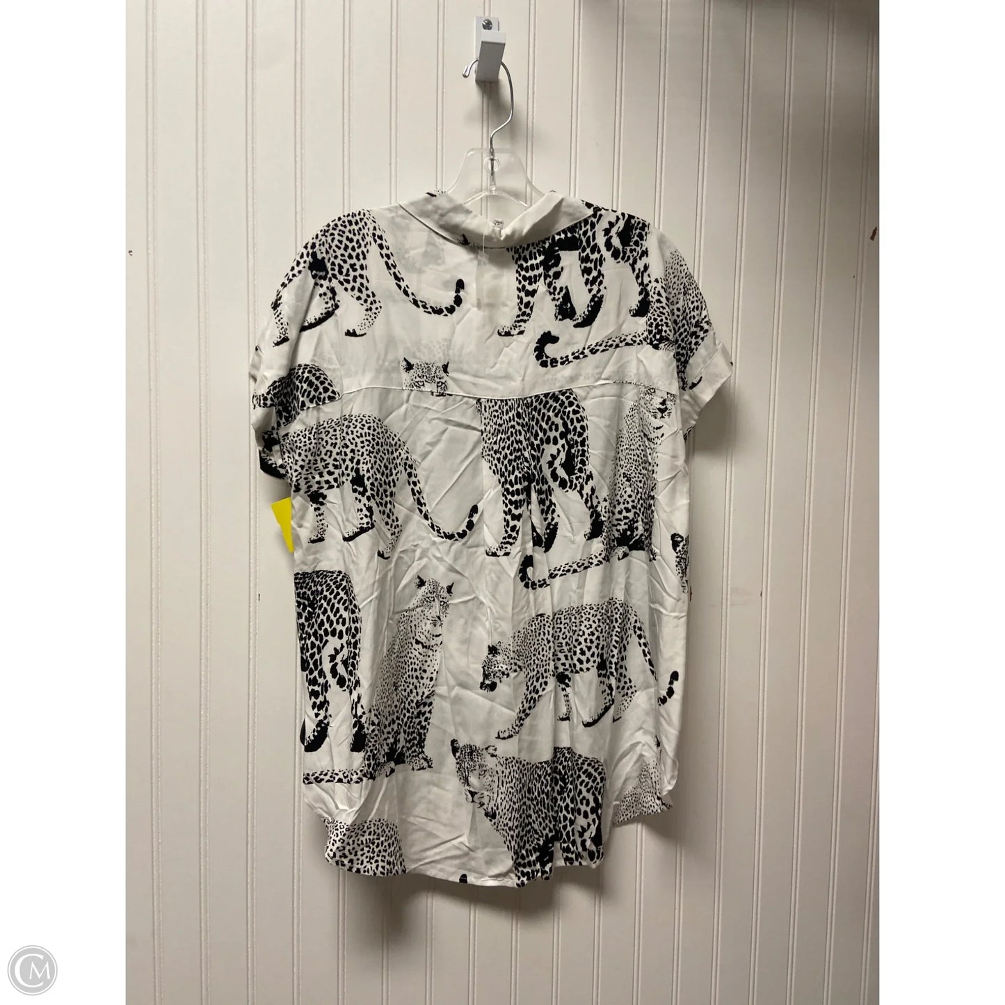 Top Short Sleeve By Jane And Delancey In Blue & White, Size: M