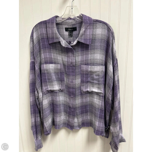 Top Long Sleeve By Forever 21 In Purple, Size: 1x