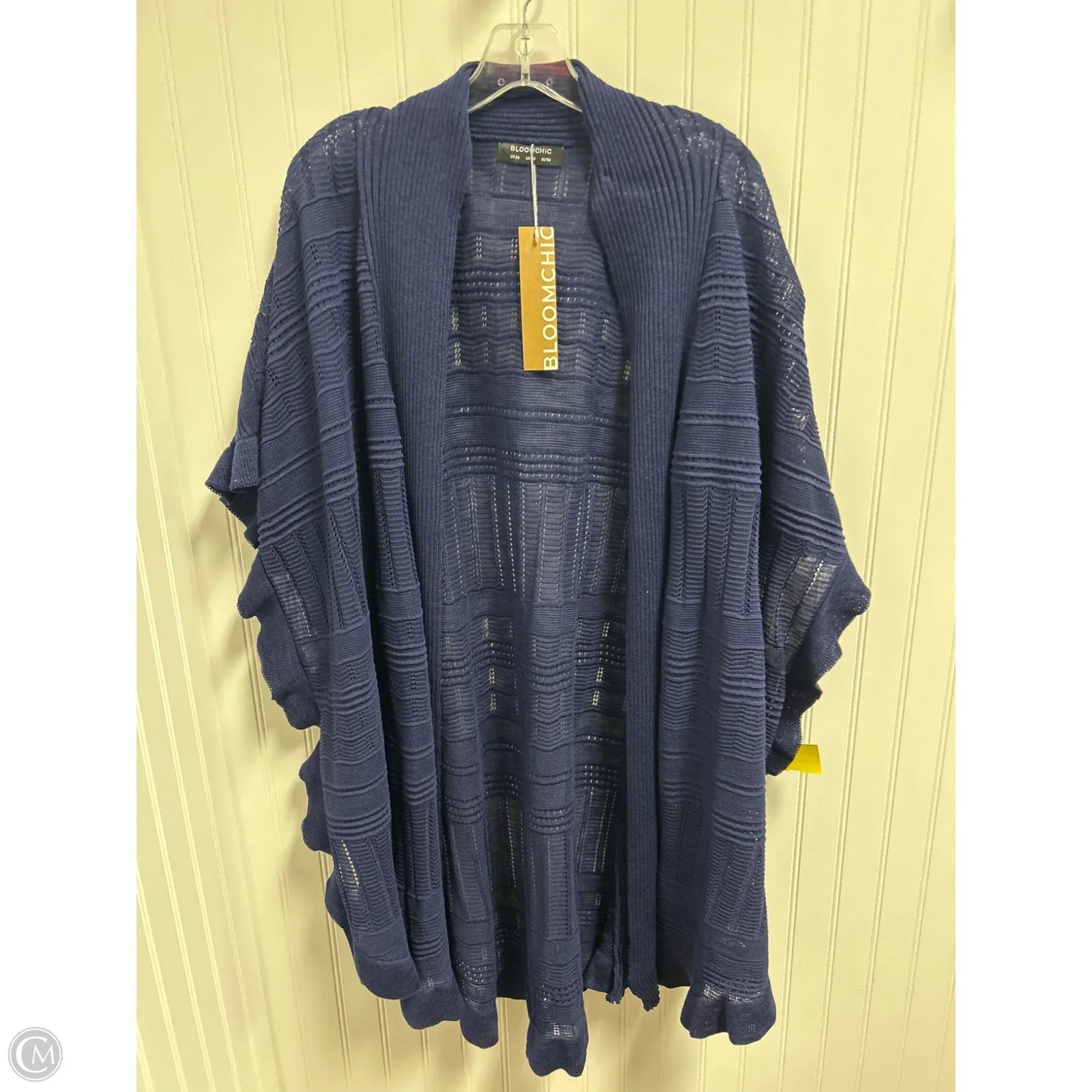 Sweater Cardigan By Bloomchic In Blue, Size: 3x