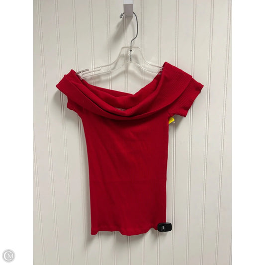 Top Short Sleeve By Loft In Red, Size: S