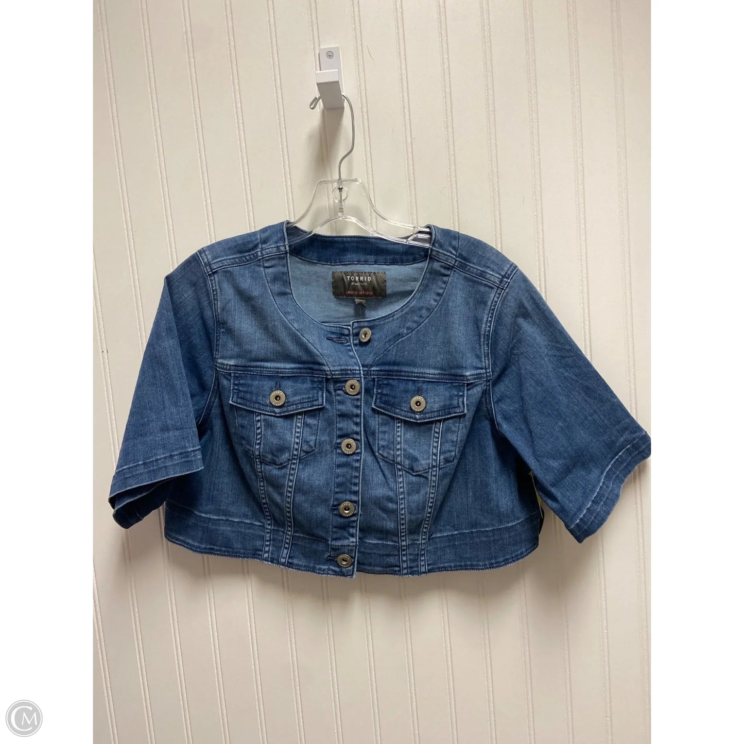 Jacket Denim By Torrid In Blue Denim, Size: L