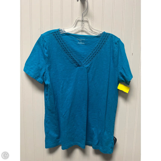 Top Short Sleeve Basic By Talbots In Blue, Size: Mp