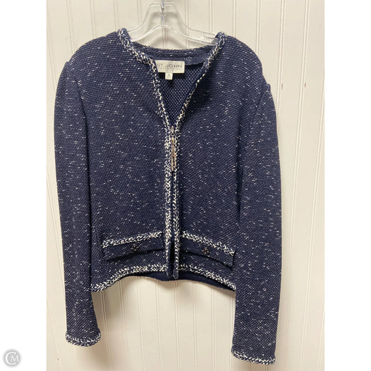 Jacket Other By St. John In Blue & White, Size: L