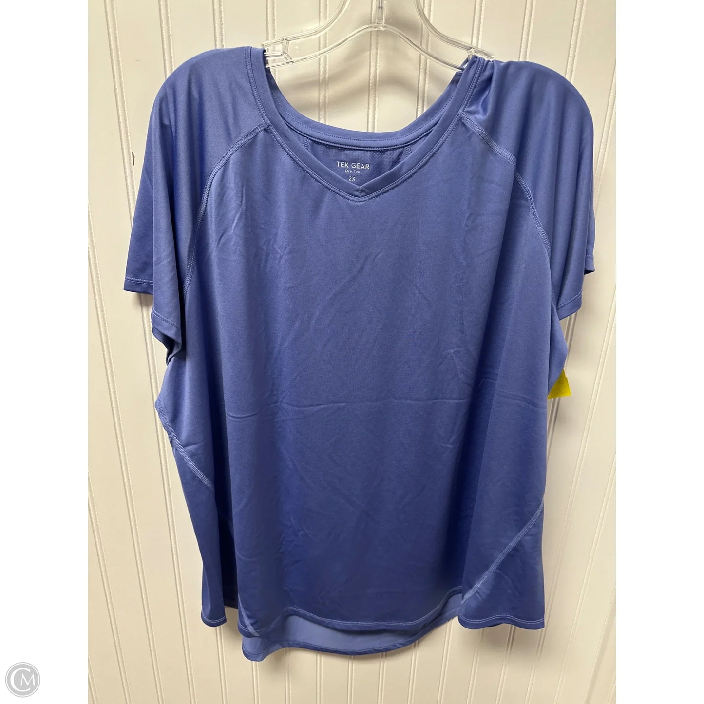 Athletic Top Short Sleeve By Tek Gear In Blue, Size: 2x