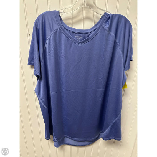 Athletic Top Short Sleeve By Tek Gear In Blue, Size: 2x