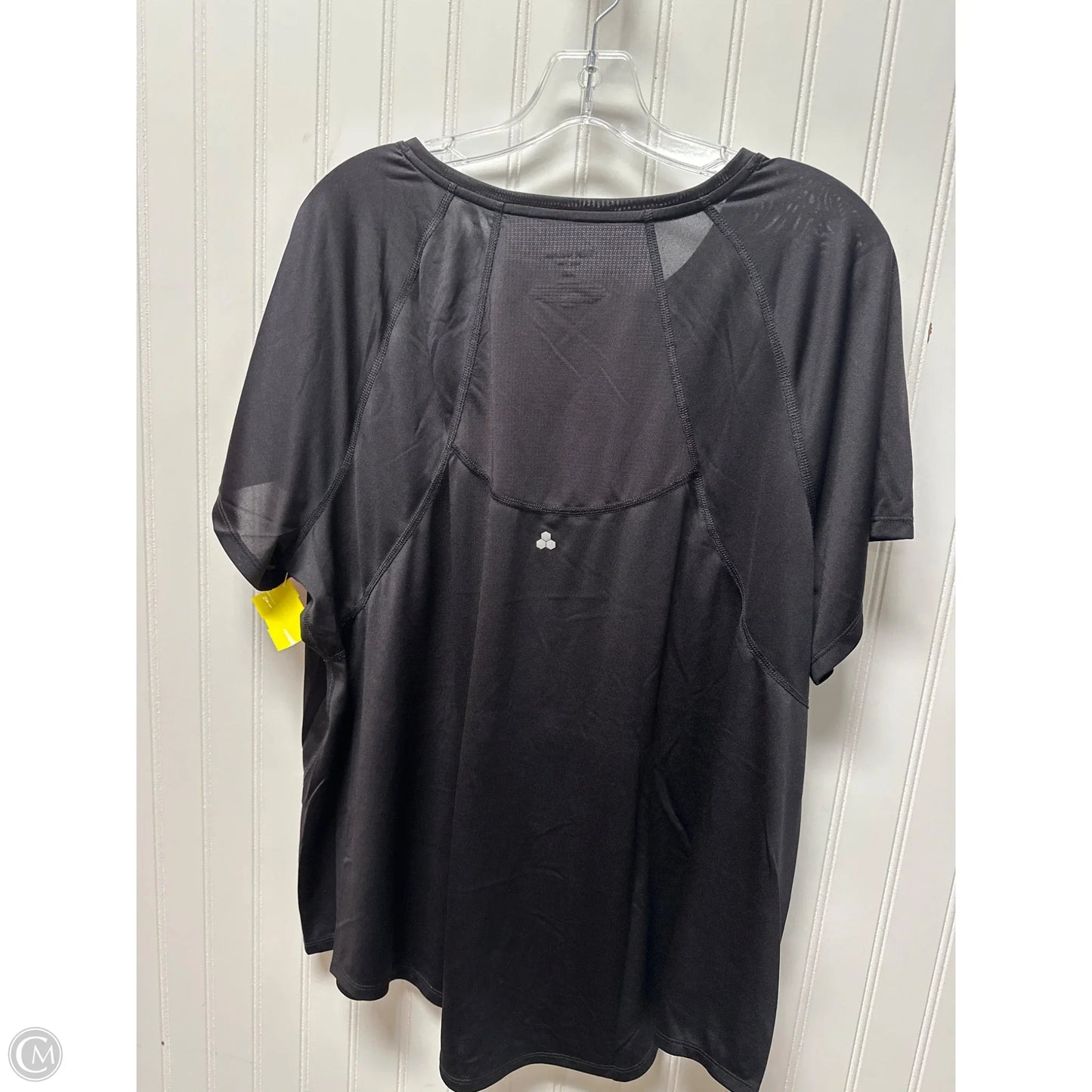 Athletic Top Short Sleeve By Tek Gear In Black, Size: 2x