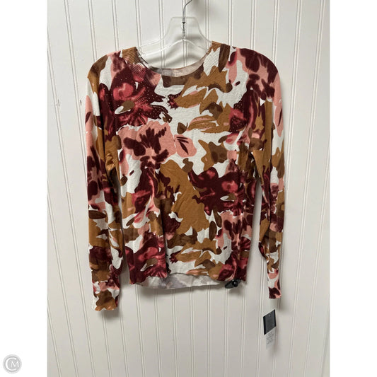 Sweater By Nicole Miller In Pink & Tan, Size: M
