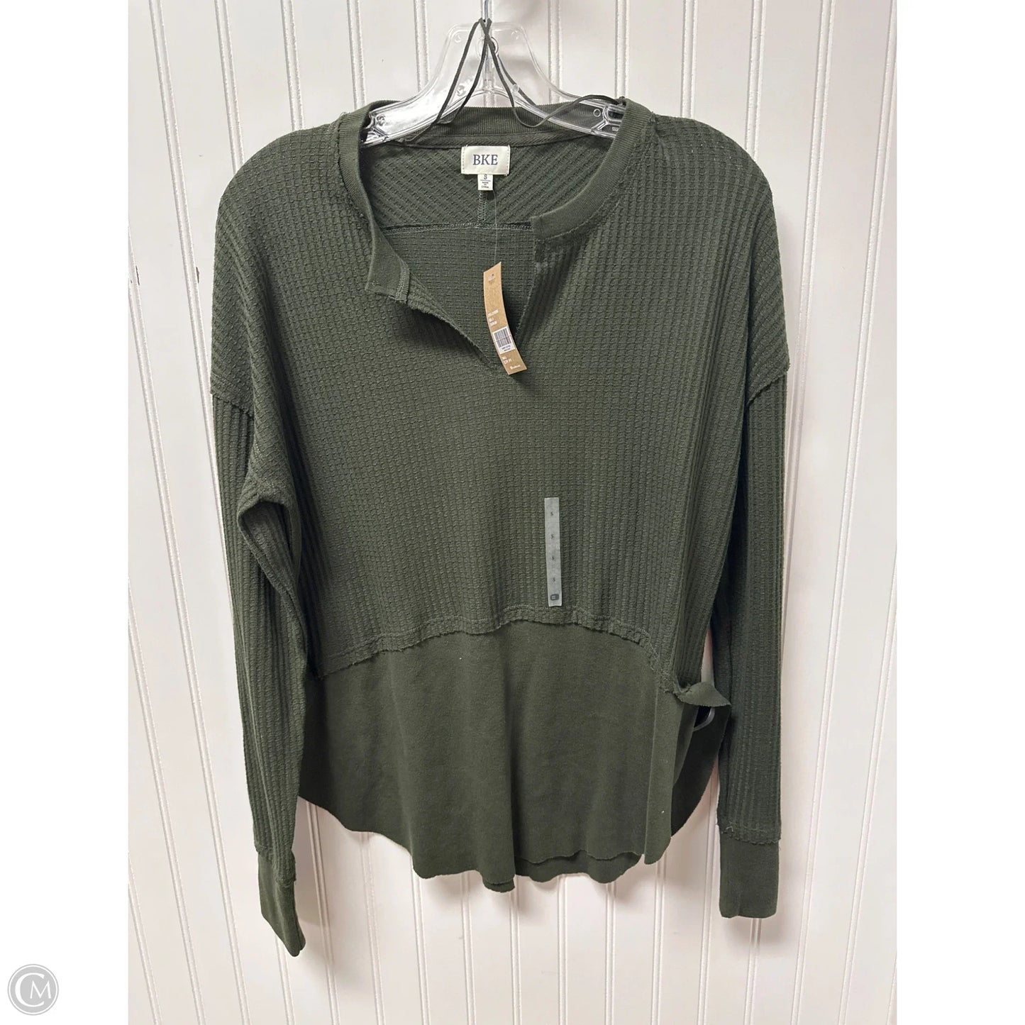 Top Long Sleeve Basic By Bke In Green, Size: S