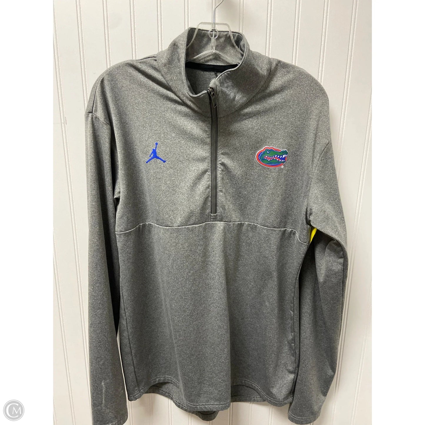 Athletic Sweatshirt Collar By Clothes Mentor In Grey, Size: L