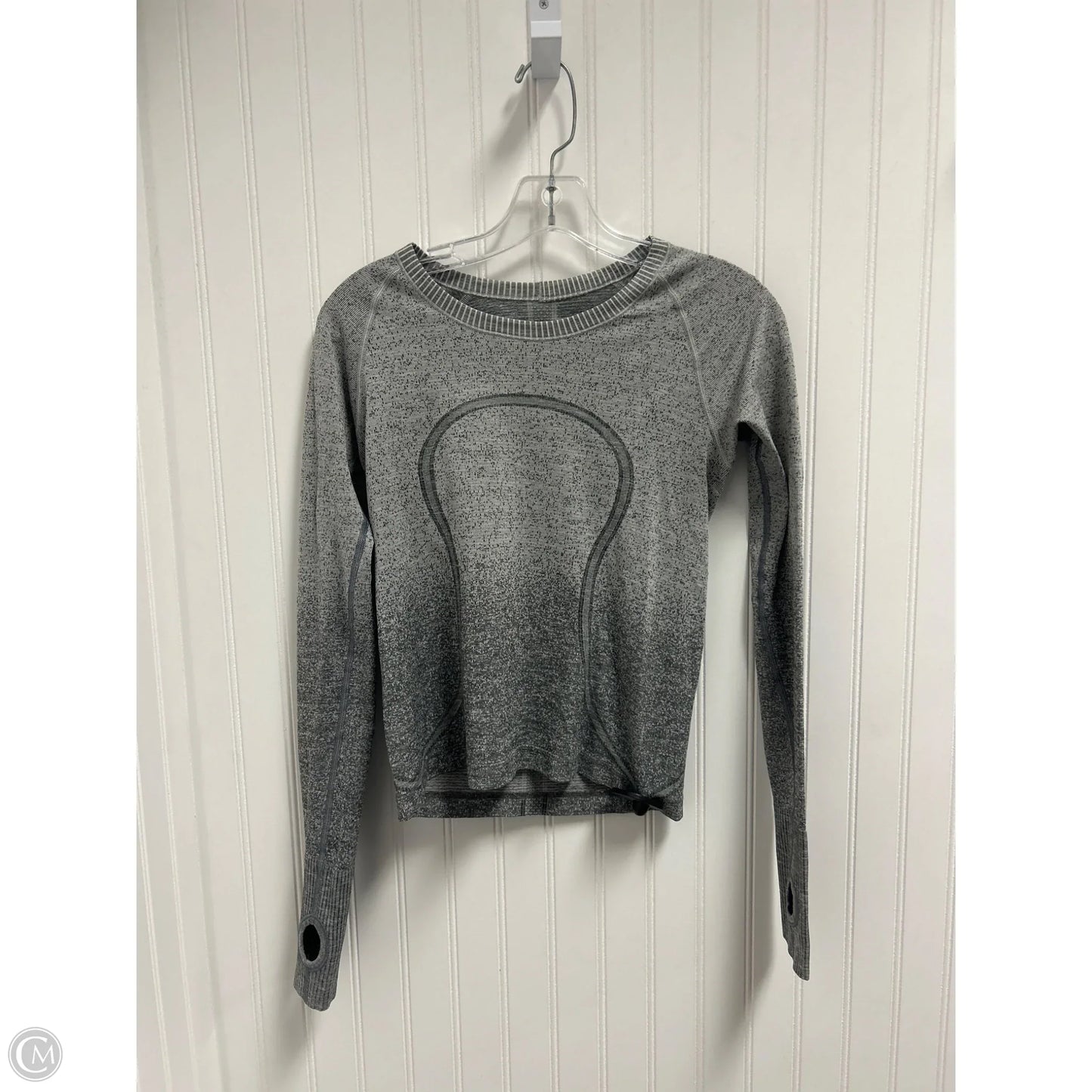 Athletic Top Long Sleeve Crewneck By Lululemon In Grey, Size: S
