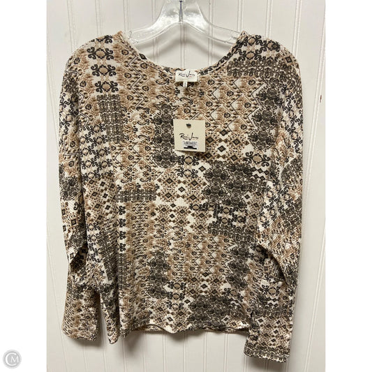 Top Long Sleeve By Clothes Mentor In Brown, Size: M