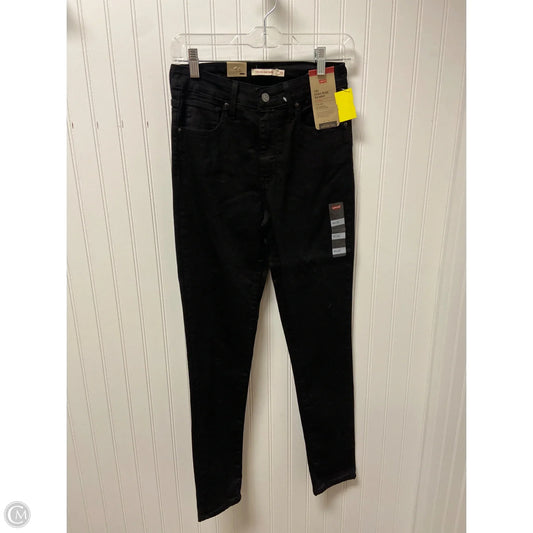 Jeans Skinny By Levis In Black Denim, Size: 8