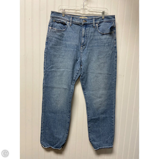 Jeans Straight By Madewell In Blue Denim, Size: 14