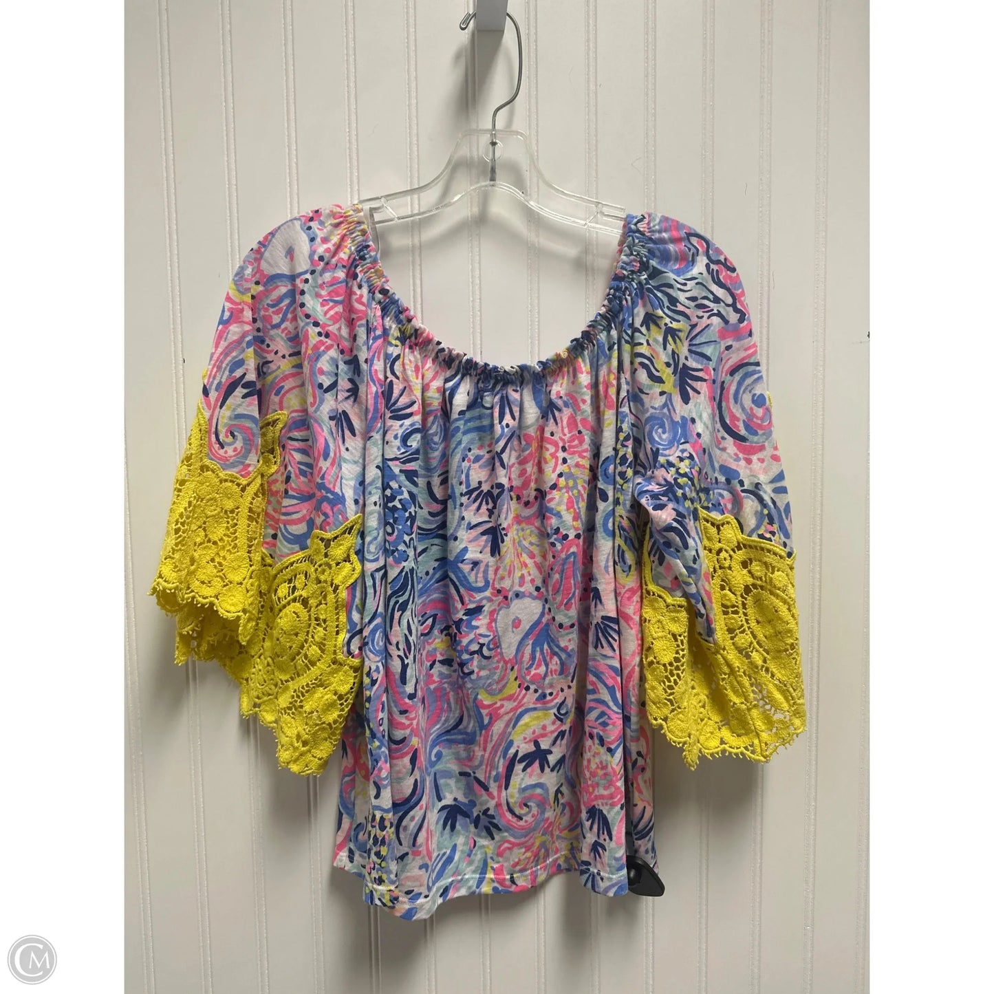 Top Long Sleeve Designer By Lilly Pulitzer In Multi-colored, Size: S