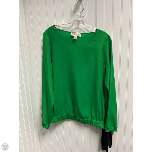 Top Long Sleeve Basic By Michael By Michael Kors In Green, Size: M