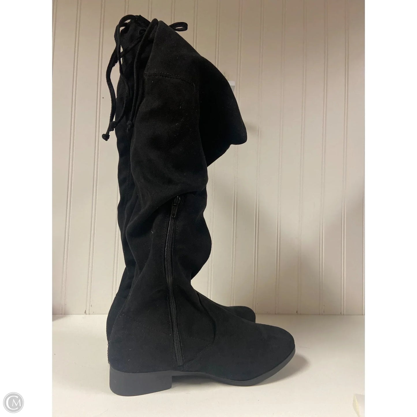 Boots Knee Heels By Time And Tru In Black, Size: 7.5