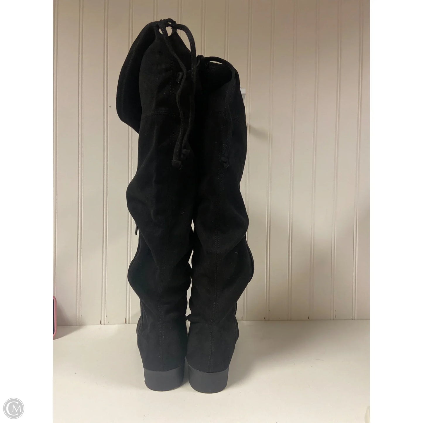 Boots Knee Heels By Time And Tru In Black, Size: 7.5