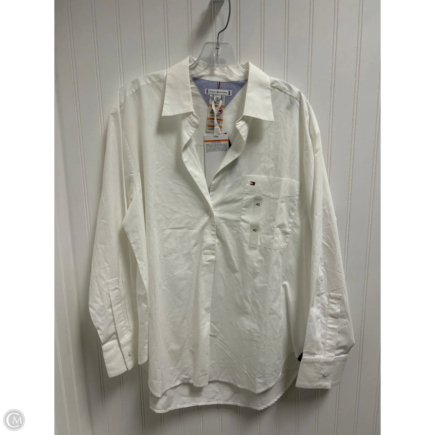 Top Long Sleeve Basic By Tommy Hilfiger In White, Size: L